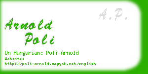 arnold poli business card